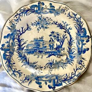 Vintage French Country Ceramic Stoneware 10 inch plates